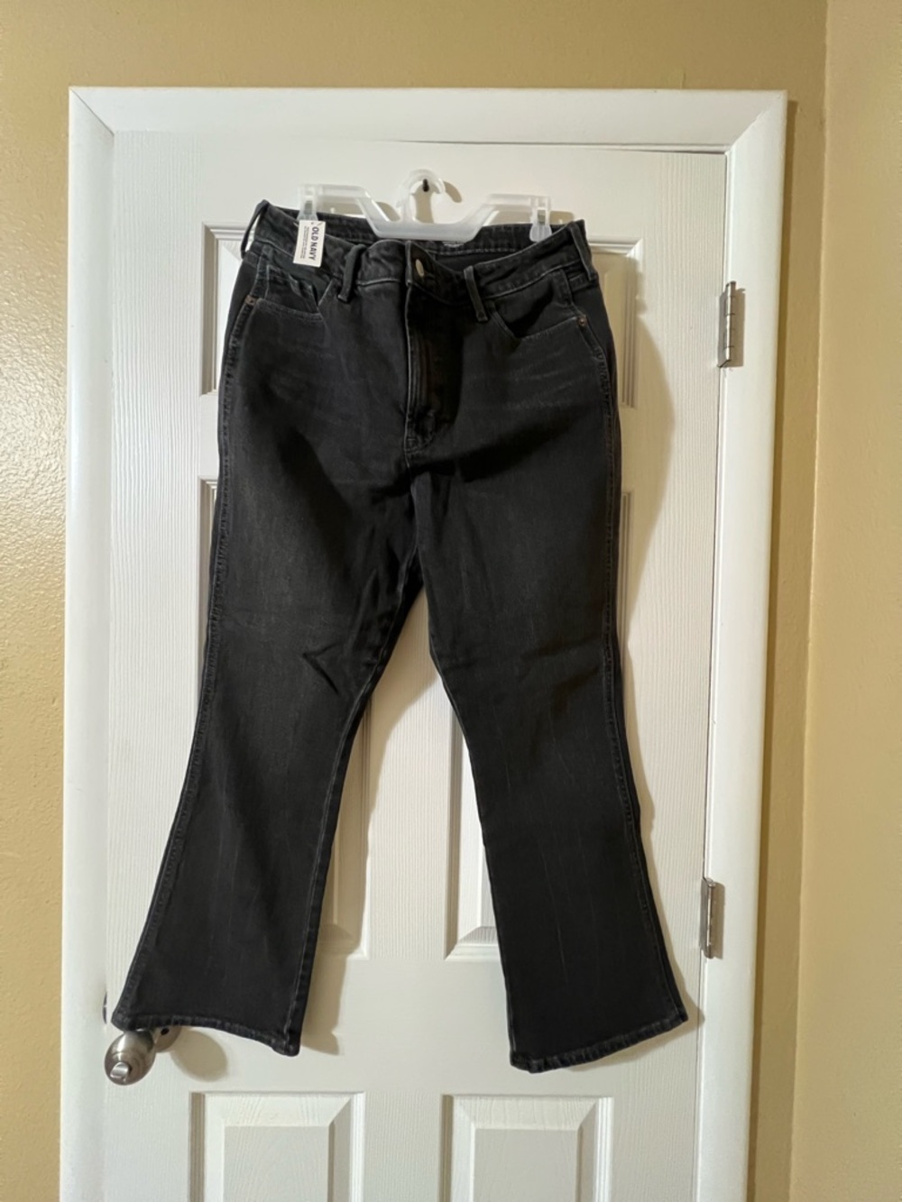 Old Navy Black Cropped Flare Jeans